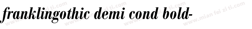 franklingothic demi cond bold字体转换